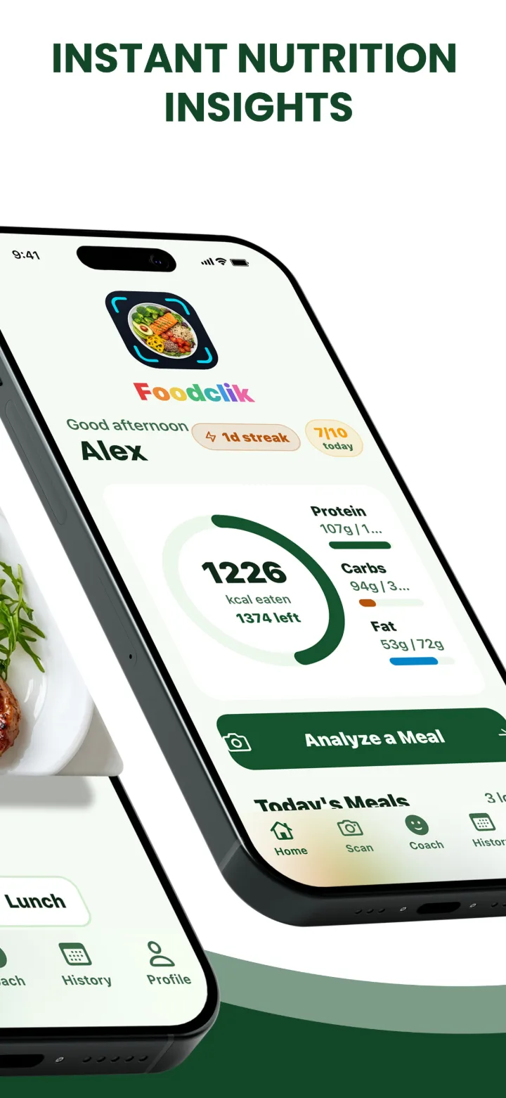 App Store screenshot: Instant nutrition insights
